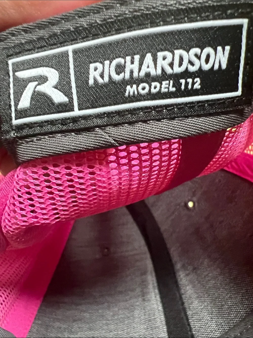 #2645**Lipstick Classic Pink-Trim Trucker Hat